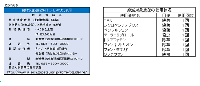 ほくほくもち組合　特別栽培米